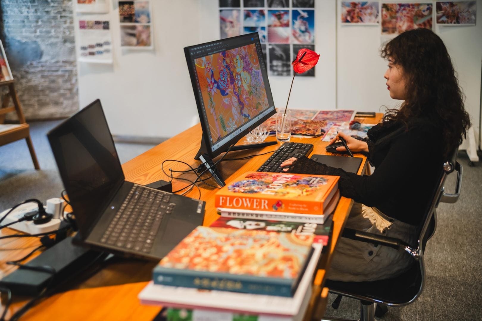 Miki Lin at work
