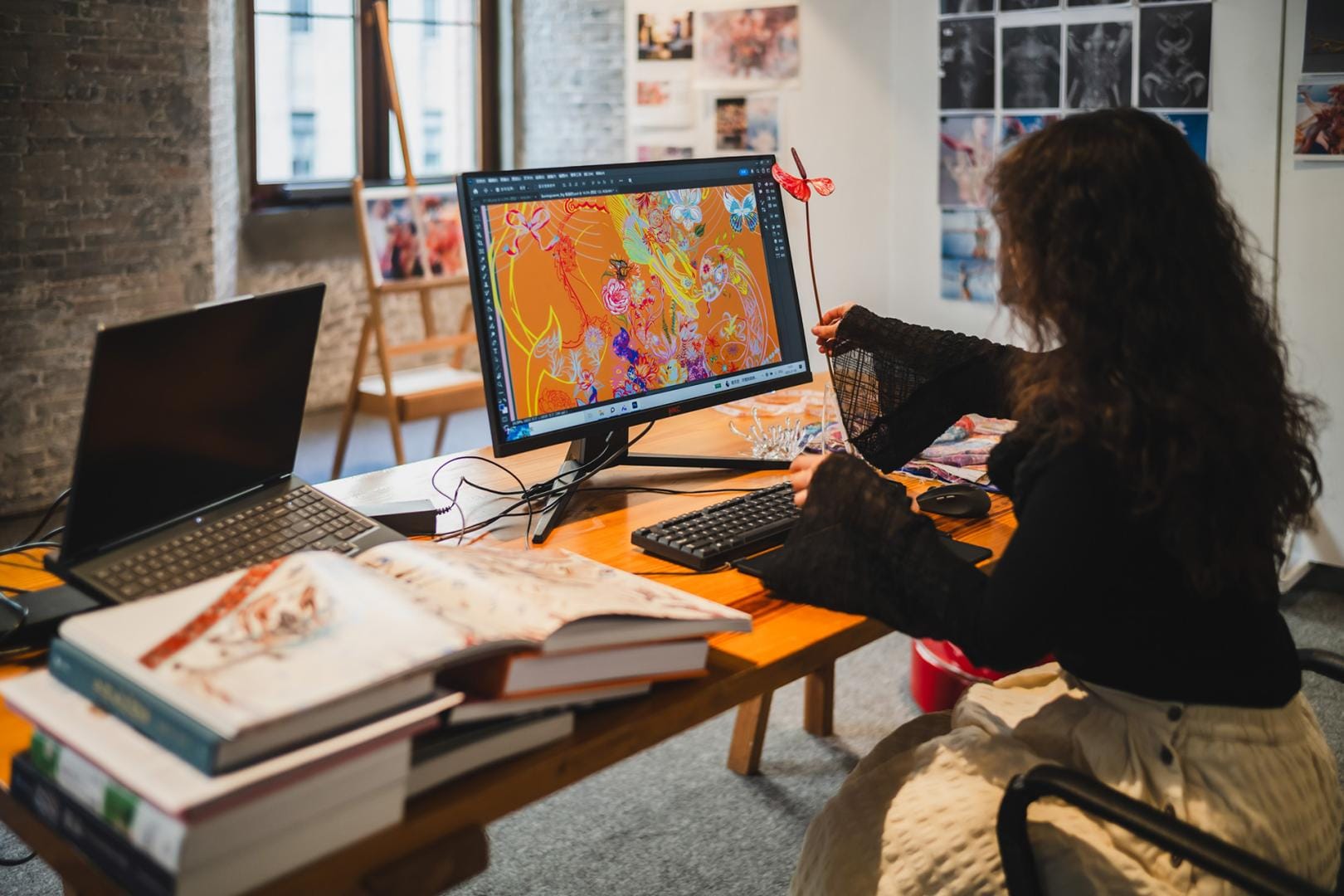 Miki Lin at work